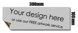 300mm x 100mm Magnetic sign