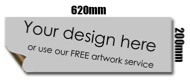 620mm x 200mm Magnetic sign